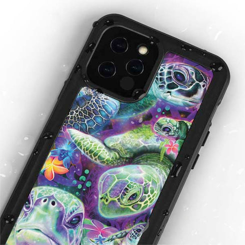 Rainbow Sea Turtles by Sheena Pike iPhone 12 Pro Waterproof Case