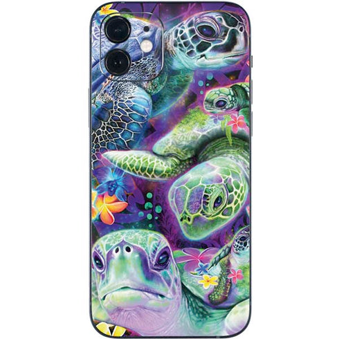 Rainbow Sea Turtles by Sheena Pike iPhone 12 Skin