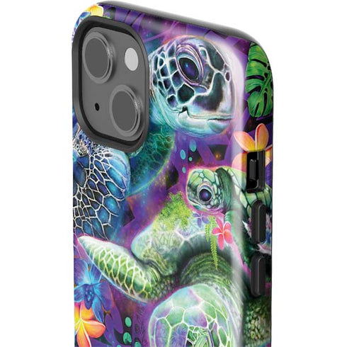 Rainbow Sea Turtles by Sheena Pike iPhone 15 Impact Case