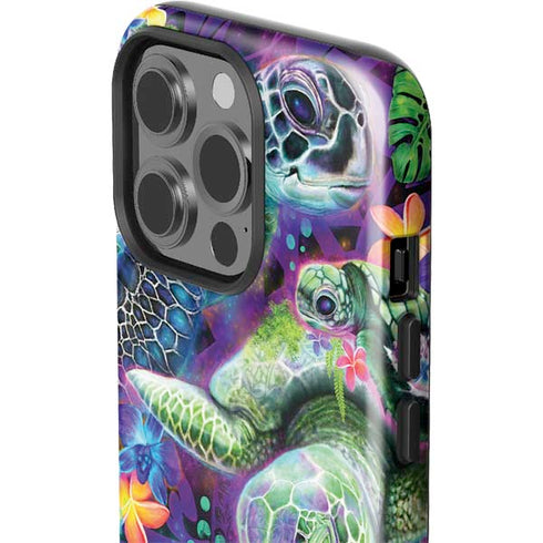 Rainbow Sea Turtles by Sheena Pike iPhone 14 Pro Impact Case