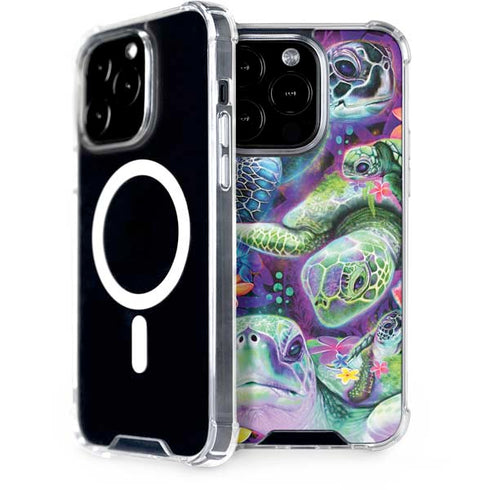 Rainbow Sea Turtles by Sheena Pike iPhone 15 Pro MagSafe Case