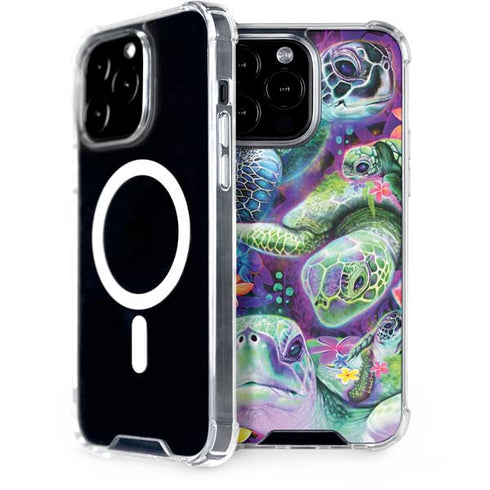 Rainbow Sea Turtles by Sheena Pike iPhone 14 Pro Max MagSafe Case