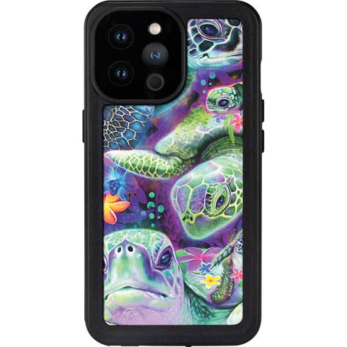 Rainbow Sea Turtles by Sheena Pike iPhone 14 Pro Max Waterproof Case