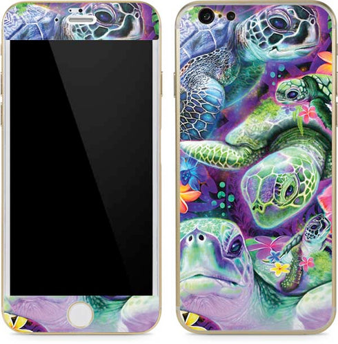Rainbow Sea Turtles by Sheena Pike iPhone 6/6s Skin