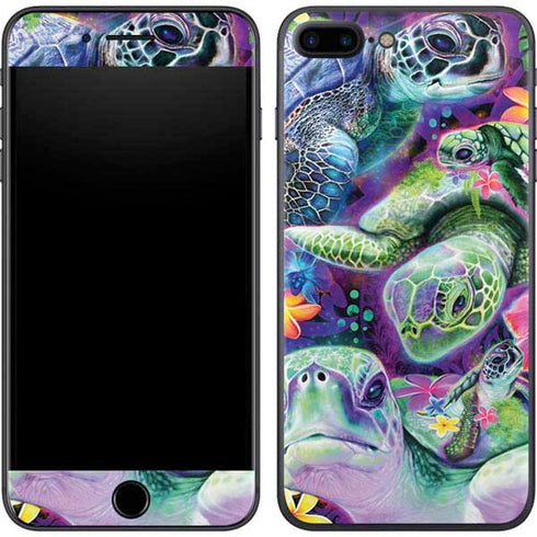 Rainbow Sea Turtles by Sheena Pike iPhone 8 Plus Skin