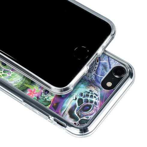 Rainbow Sea Turtles by Sheena Pike iPhone SE (2nd & 3rd Gen) Clear Case