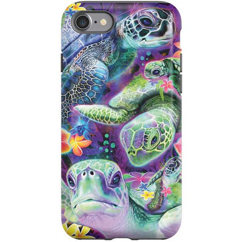 Rainbow Sea Turtles by Sheena Pike iPhone SE (2nd & 3rd Gen) Pro Case