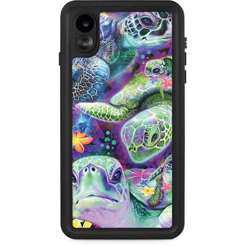 Rainbow Sea Turtles by Sheena Pike iPhone XR Waterproof Case