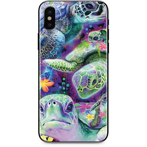Rainbow Sea Turtles by Sheena Pike iPhone XS Max Skin
