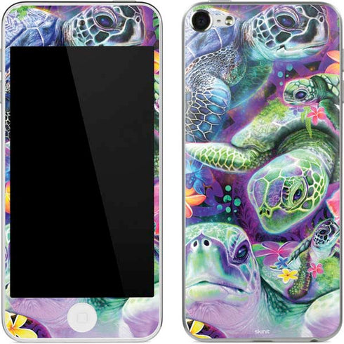 Rainbow Sea Turtles by Sheena Pike Apple iPod Skin