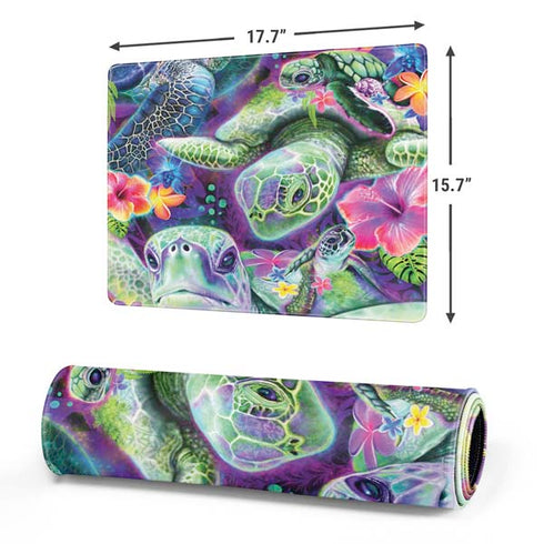 Rainbow Sea Turtles by Sheena Pike Gaming Mouse Pad