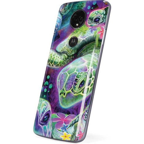 Rainbow Sea Turtles by Sheena Pike Moto E5 Plus Skin