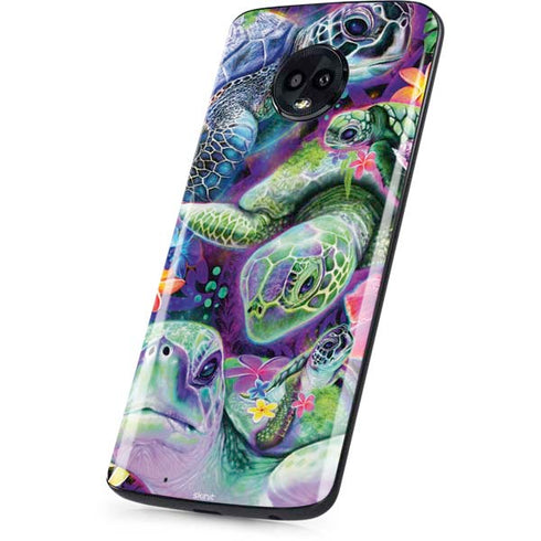 Rainbow Sea Turtles by Sheena Pike Moto G6 Skin