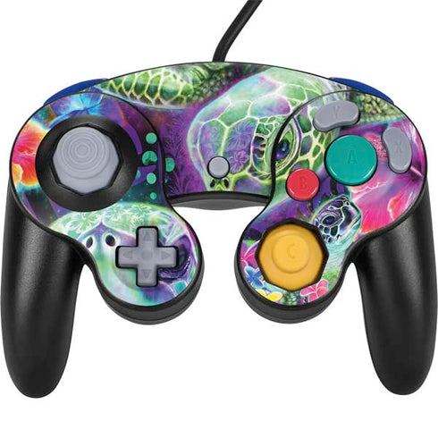 Rainbow Sea Turtles by Sheena Pike Nintendo GameCube Controller Skin