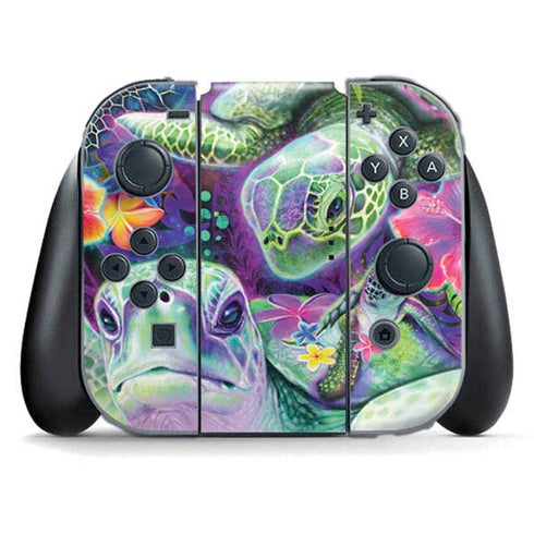 Rainbow Sea Turtles by Sheena Pike Nintendo Switch (2017-2021) Joy-Con Controller Skin