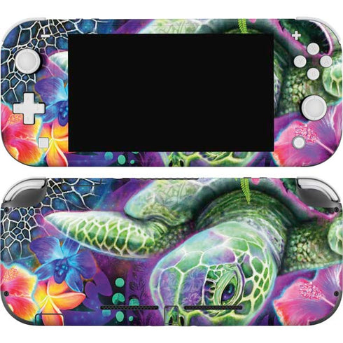 Rainbow Sea Turtles by Sheena Pike Nintendo Switch Lite Skin