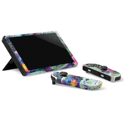 Rainbow Sea Turtles by Sheena Pike Nintendo Switch OLED (2021) Skin