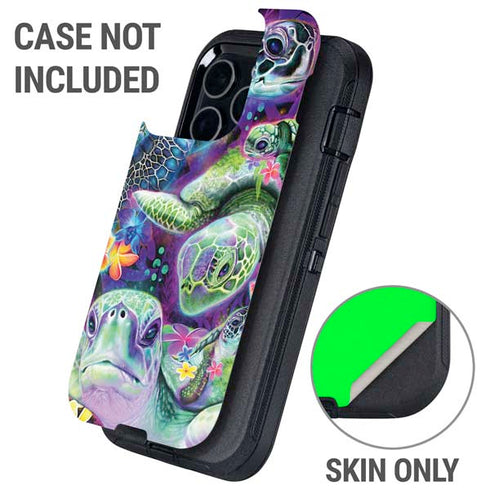 Rainbow Sea Turtles by Sheena Pike Otterbox Defender iPhone Skin