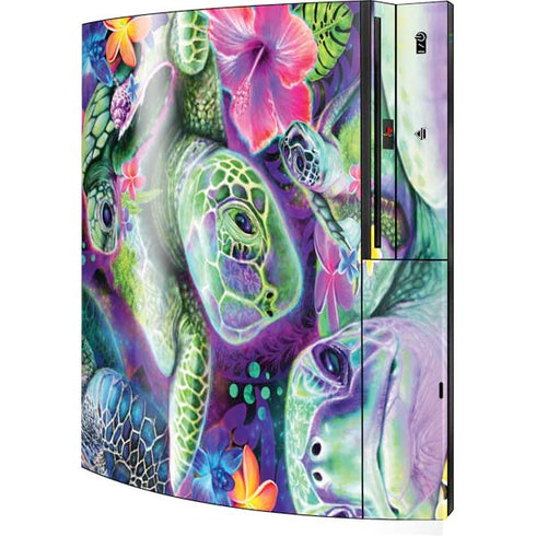 Rainbow Sea Turtles by Sheena Pike Playstation 3 & PS3 Skin