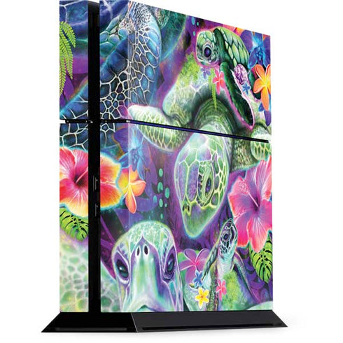 Rainbow Sea Turtles by Sheena Pike PS4 Console Skin