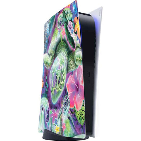 Rainbow Sea Turtles by Sheena Pike PS5 Digital Edition Console Skin