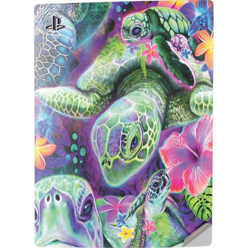 Rainbow Sea Turtles by Sheena Pike PS5 Digital Edition Console Skin