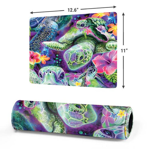 Rainbow Sea Turtles by Sheena Pike Gaming Mouse Pad