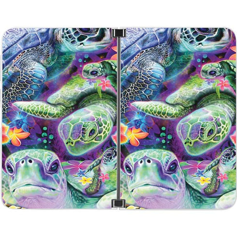Rainbow Sea Turtles by Sheena Pike Surface Duo Skin