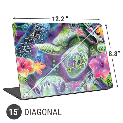 Rainbow Sea Turtles by Sheena Pike Universal Laptop 15in (12.2 x 8.8in) Skin