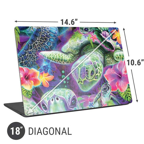 Rainbow Sea Turtles by Sheena Pike Universal Laptop 18in (14.6 x 10.6in) Skin