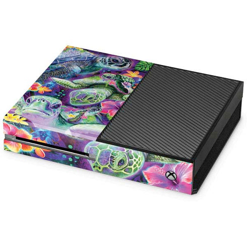 Rainbow Sea Turtles by Sheena Pike Xbox One Console Skin