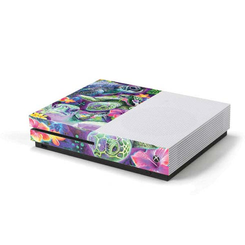 Rainbow Sea Turtles by Sheena Pike Xbox One S Console Skin