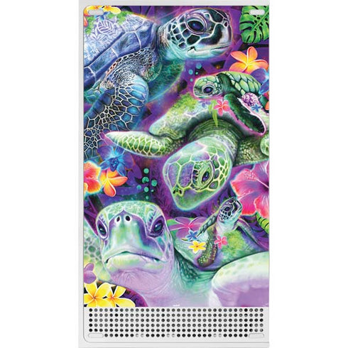 Rainbow Sea Turtles by Sheena Pike Xbox Series S Console Skin
