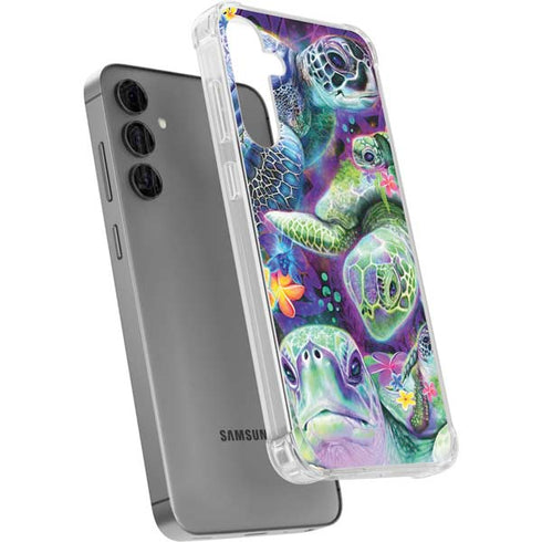 Rainbow Sea Turtles by Sheena Pike Galaxy S24 Plus Clear Case