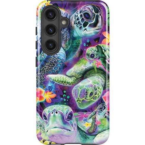 Rainbow Sea Turtles by Sheena Pike Galaxy S24 Plus Impact Case