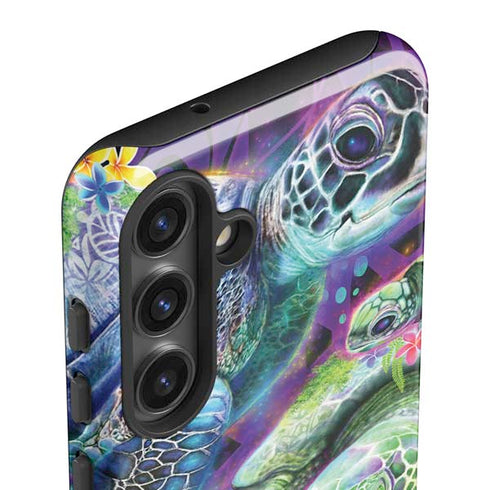 Rainbow Sea Turtles by Sheena Pike Galaxy S24 Plus Impact Case