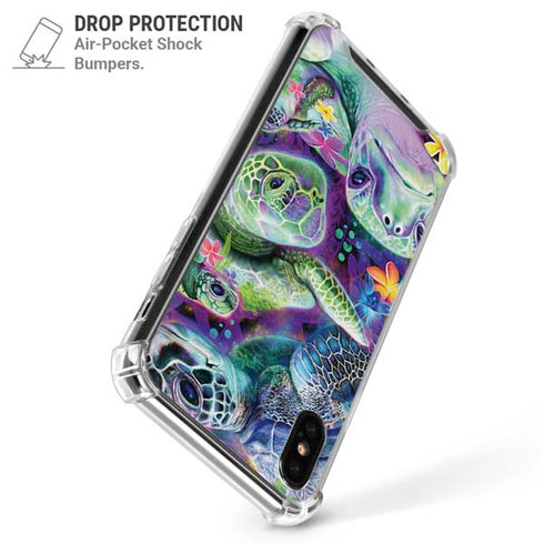 Rainbow Sea Turtles by Sheena Pike iPhone XS Max Clear Case