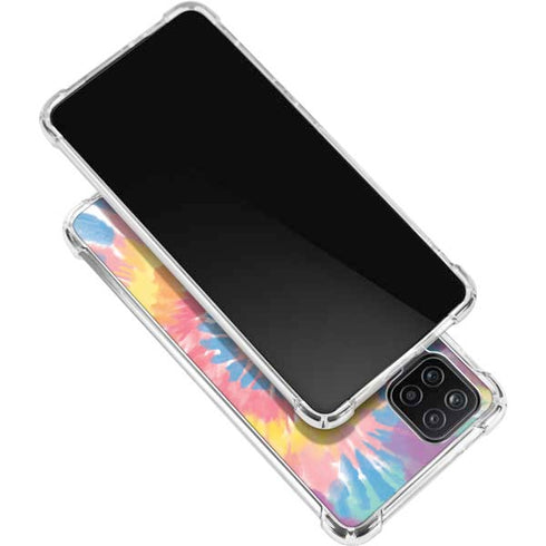 Rainbow Tie Dye Galaxy A12 Clear Case