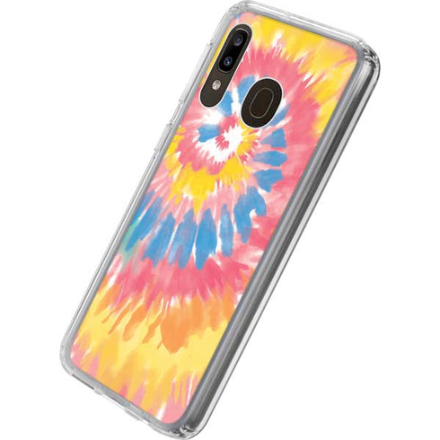 Rainbow Tie Dye Galaxy A20 Clear Case