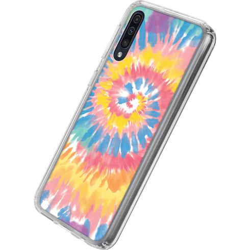Rainbow Tie Dye Galaxy A50 Clear Case