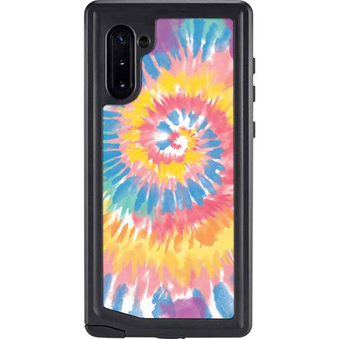 Rainbow Tie Dye Galaxy Note 10 Waterproof Case