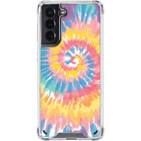 Rainbow Tie Dye Galaxy S21 5G Clear Case