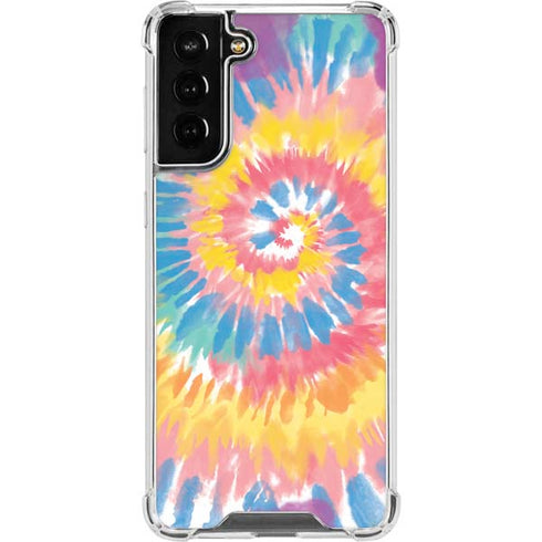 Rainbow Tie Dye Galaxy S21 FE Clear Case
