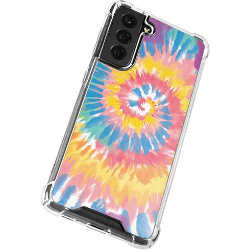 Rainbow Tie Dye Galaxy S21 FE Clear Case