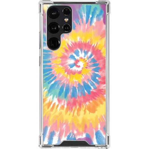 Rainbow Tie Dye Galaxy S22 Ultra Clear Case