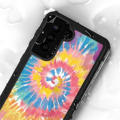 Rainbow Tie Dye Galaxy S23 Plus Waterproof Case