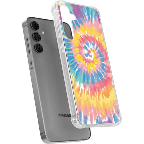 Rainbow Tie Dye Galaxy S24 Plus Clear Case