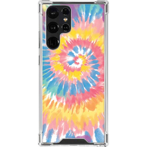 Rainbow Tie Dye Galaxy S24 Ultra Clear Case