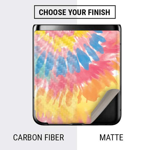 Rainbow Tie Dye Galaxy Z Flip Skin