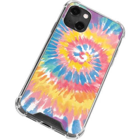 Rainbow Tie Dye iPhone 13 Mini Clear Case